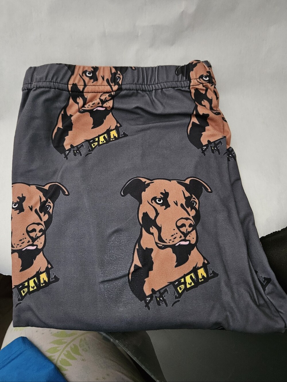Womens Pitbull Dog Print Leggings